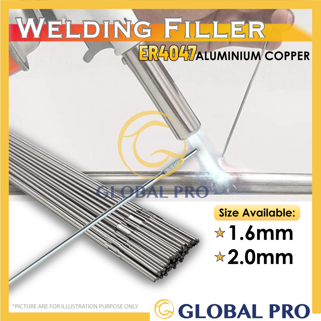 [1PC] 1.6mm/ 2.0mm 500mm ER4047 Aluminium Copper Welding Filler Rod Tig Rod Welding Stick Soldering 
