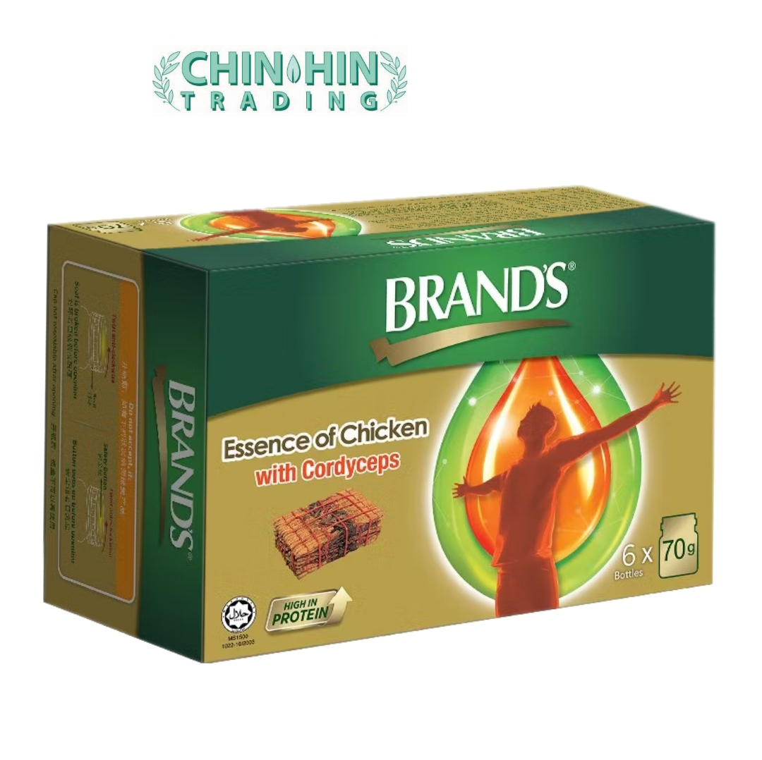 [Brand's] Chicken Essence with Cordyceps 白兰氏虫草鸡精 Sari Pati Ayam Dengan Cordyceps ( 70g X 6 Bottles )