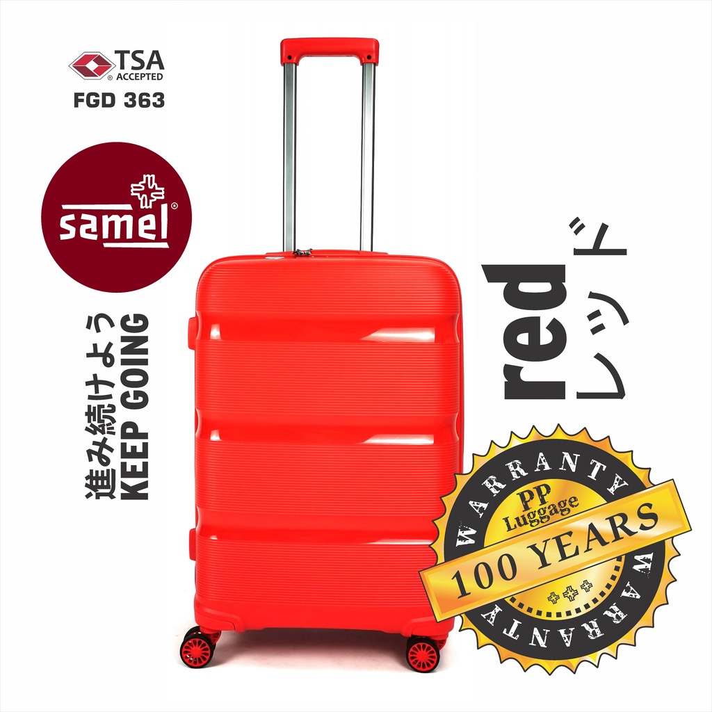 SAMEL 24" FGD 363 JAPANESES CONCEPT EXPANDABLE ANTI THEFT ZIPPER PP LUGGAGE