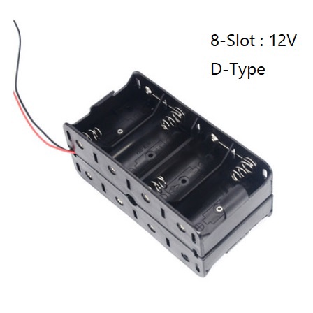 Battery Holder for 8 X D Type 8-Slot Casing With Wires