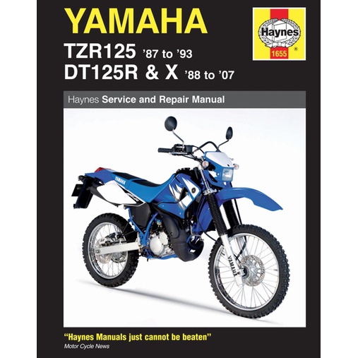 YAMAHA TZR 125 / DT 125R (1987-2007) SERVICE WORKSHOP MANUAL - HAYNES + PARTS CATALOGUE TZR125