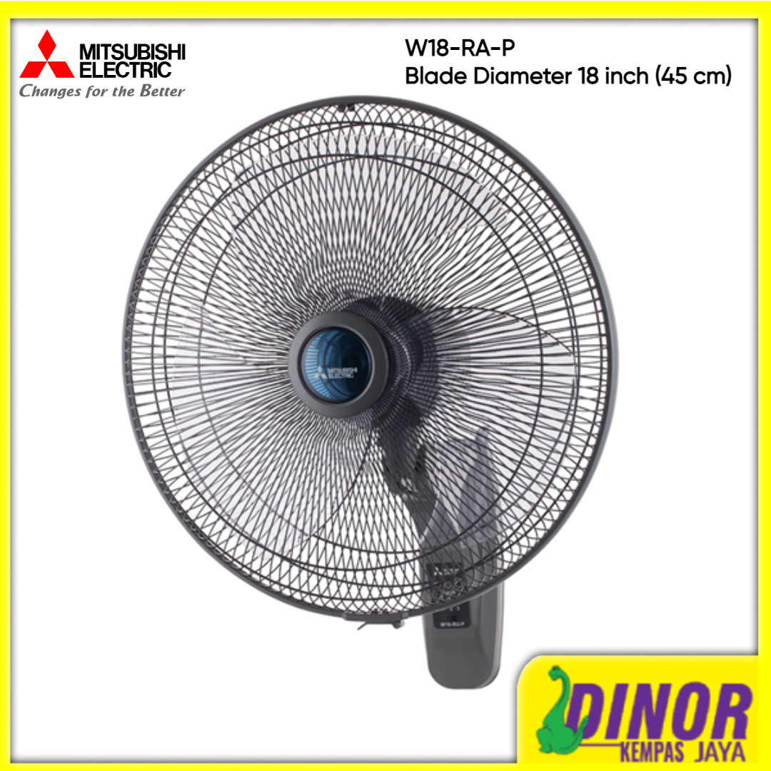 Mitsubishi Electric 18" Wall Fan With Remote Control W18-R/W18R W18-RA-P