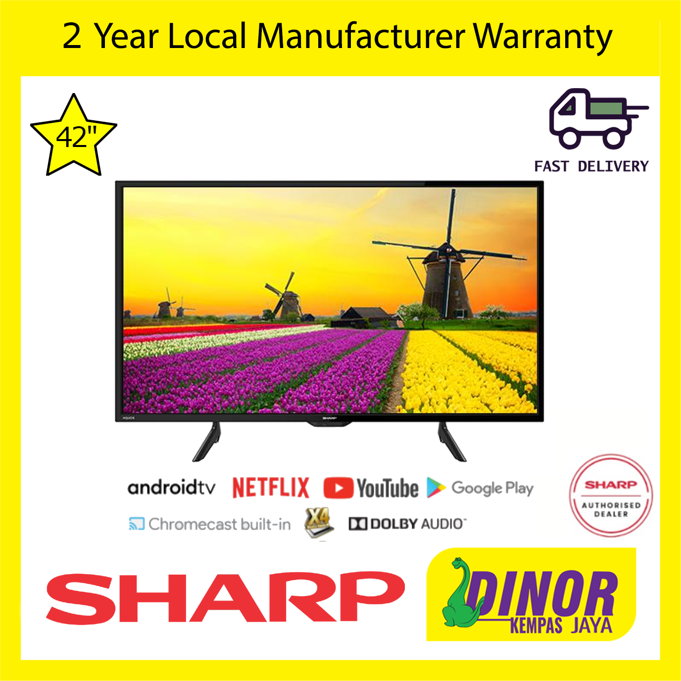 Sharp 42 inch 4K UHD Android TV 4TC42CK1X