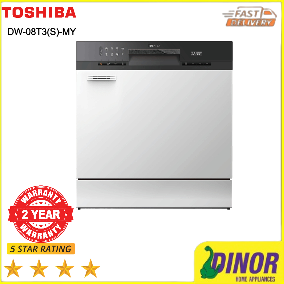 toshiba TABLE TOP 8 PLACE SETTINGS DISHWASHER Hygiene Matters DW-08T3(S)-MY