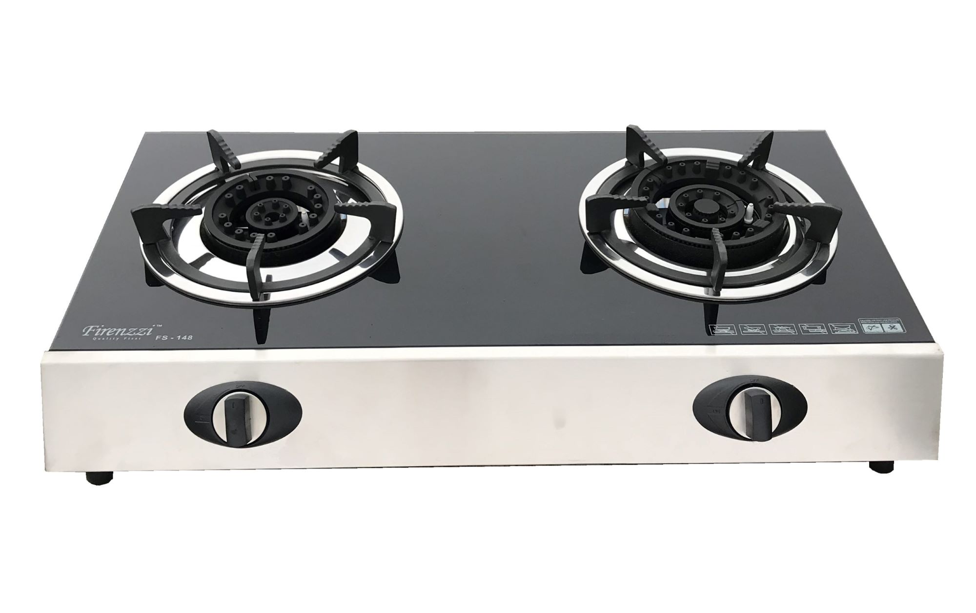 Firenzzi 3.8kW + 4.2kW 2 Burner Gas Stove FS-148 FS148