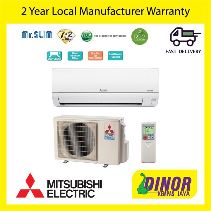 Mitsubishi Electric 1HP Air Conditioner MS-JR10VF R32 Refrigerant 1.0hp Air Cond MR SLIM (7 Year War