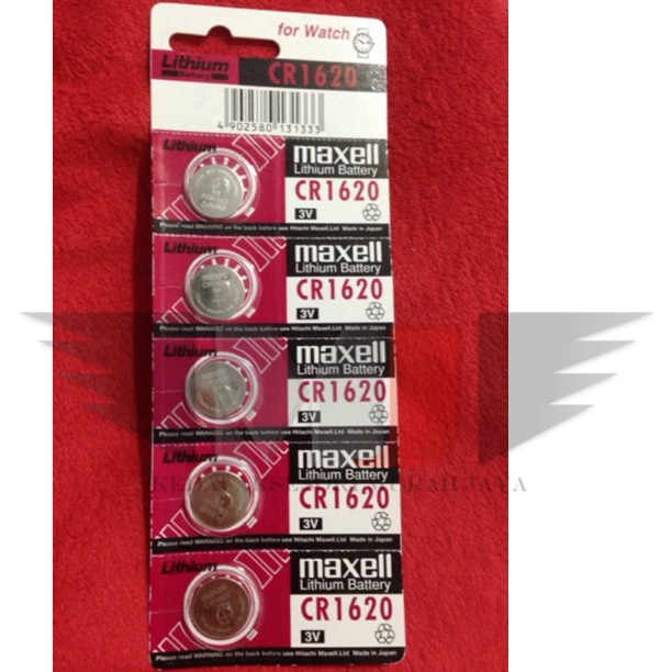 100% Ori CR1620 MAXELL ORIGINAL LITHIUM BATTERY (BATERI JAM TANGAN CALCULATOR DAN REMOTE CONTROL)