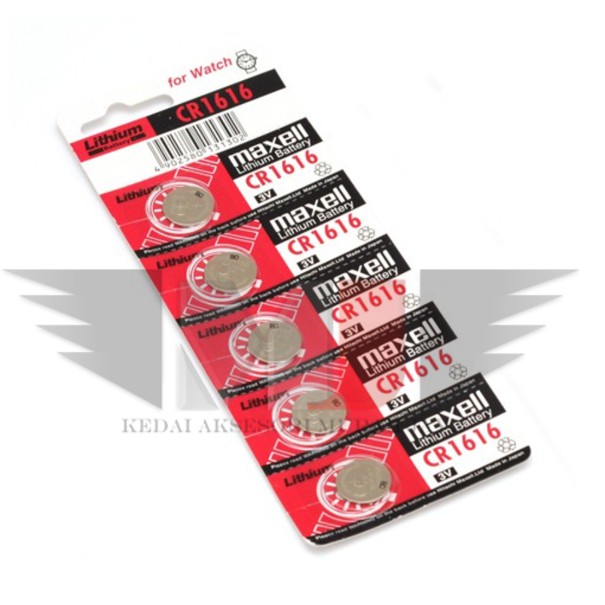 100% Ori CR 1616 MAXELL ORIGINAL LITHIUM CR1616 BATTERY WATCH (BATERI JAM TANGAN CALCULATOR DAN REMO