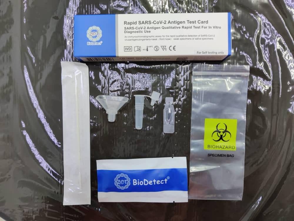 BIODETECT Covid Rapid Self Test Kit 2 in 1 Saliva & Nasal Swab 100