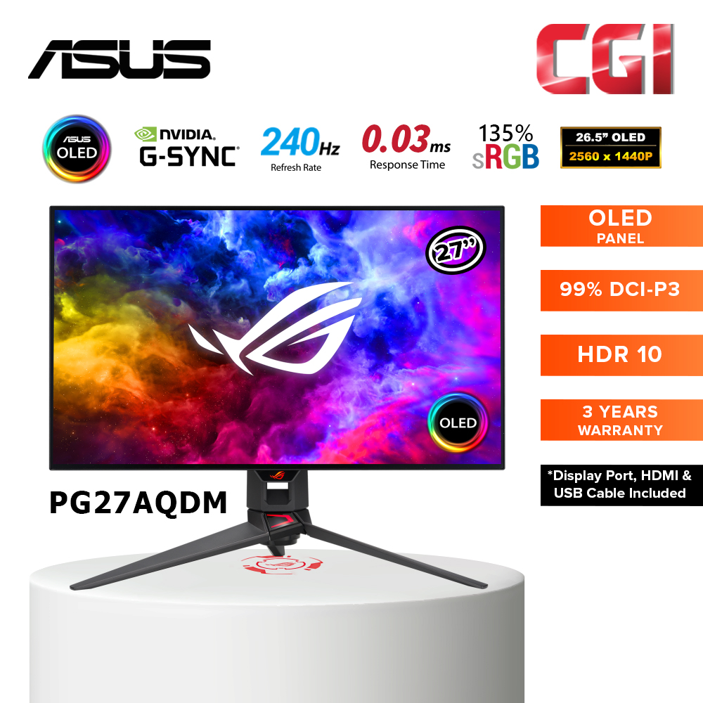 [PREORDER] ETA 27.06.2023 - Asus 26.5" PG27AQDM ROG Swift OLED QHD 1440p 240Hz 0.3ms G-sync Gaming M
