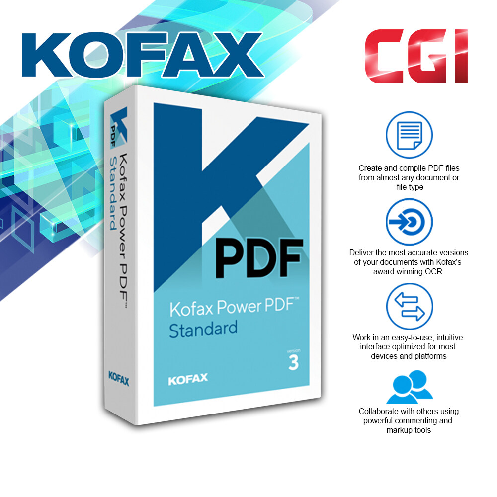 Kofax Power PDF 3 Standard Editor Software