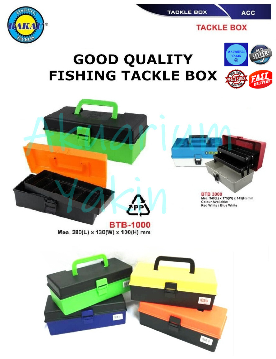 4077 BAKAU TACKLE BOX BTB1000 BTB3000 FISHING BOX KOTAK ALAT PANCING