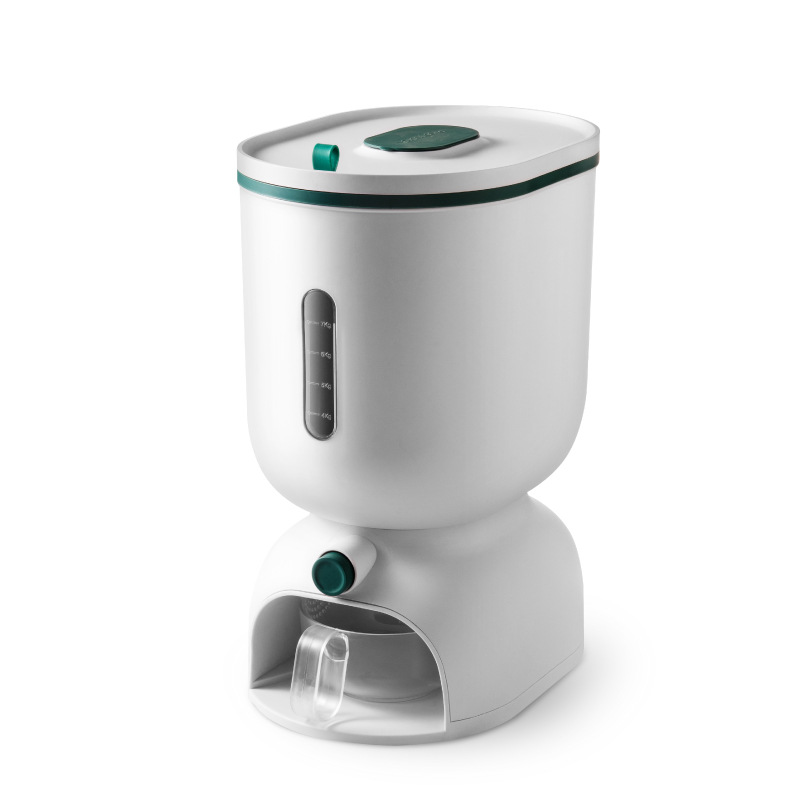 Borong365 6KG/10KG Sealed Grain Container Airtight Lid Rice Dispenser Cereal Flour Storage With Meas