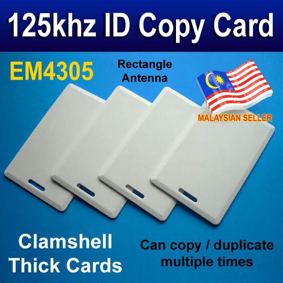 ID Copy Card Thick 125khz EM4305 Writable Write Rewrite Duplicate Clone Blank Empty for EM4100 Dupli