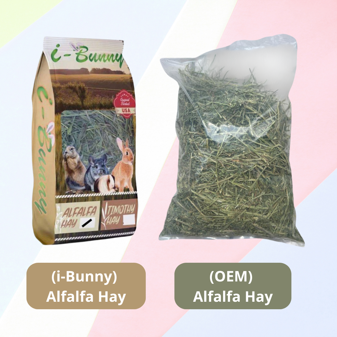 i-Bunny USA Imported Nutritious First-Cut Alfalfa Hay / Timothy Hay for Rabbit & Guinea Pig 1kg | 进口