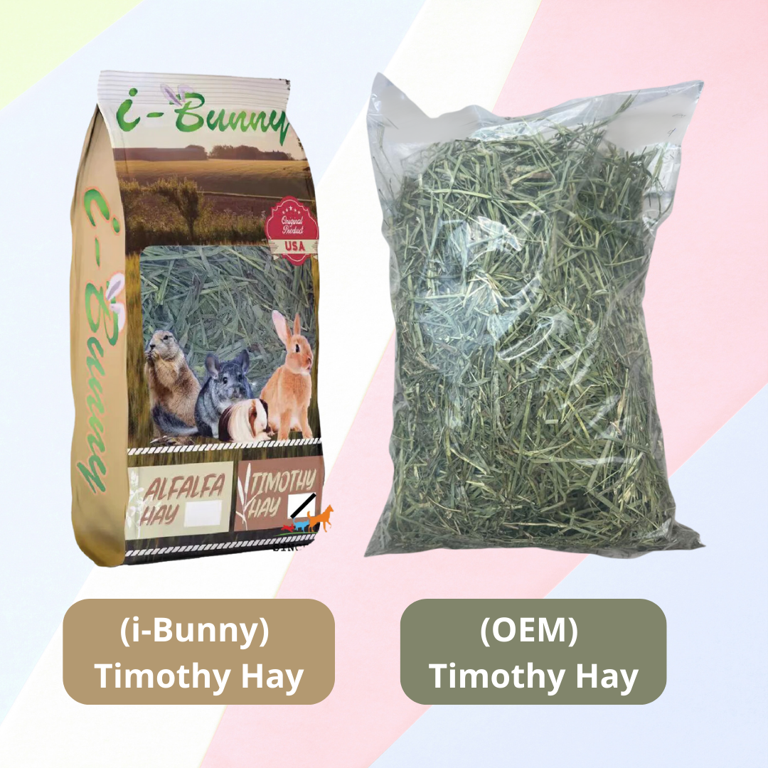 i-Bunny USA Imported Nutritious First-Cut Alfalfa Hay / Timothy Hay for Rabbit & Guinea Pig 1kg | 进口