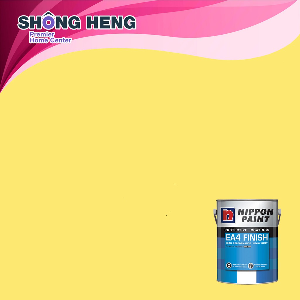 Nippon Paint 5L -  EA4 Finish (High Performance Heavy Duty) + Hardener - Unmellow Yellow 0020Y