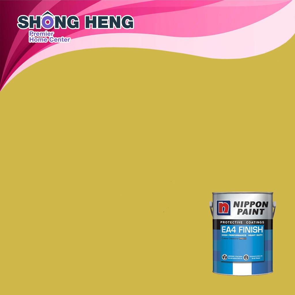 Nippon Paint 5L -  EA4 Finish (High Performance Heavy Duty) + Hardener - Yellow Mud 1040Y10R