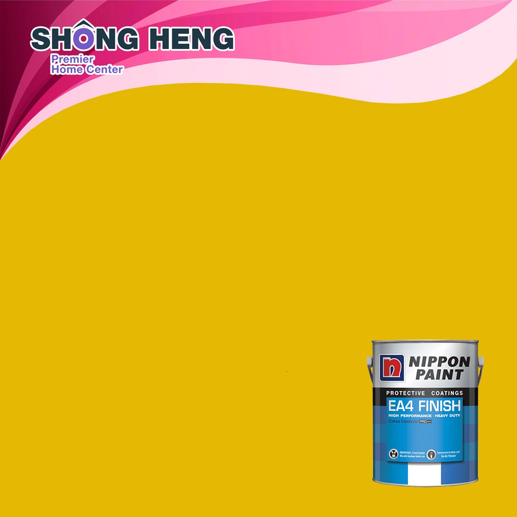 Nippon Paint 5L -  EA4 Finish (High Performance Heavy Duty) + Hardener - Yellow 0668