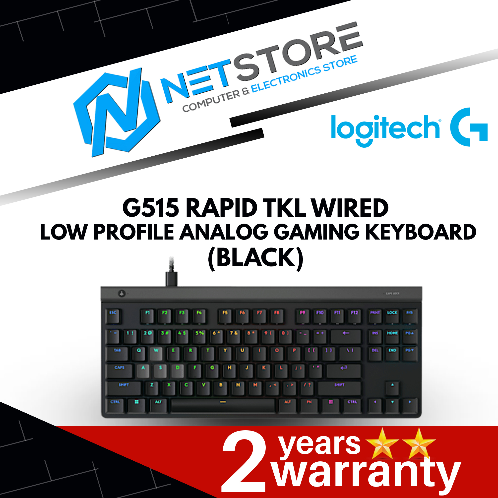 LOGITECH G515 RAPID TKL WIRED LOW PROFILE ANALOG KEYBOARD - (BLACK | WHITE)