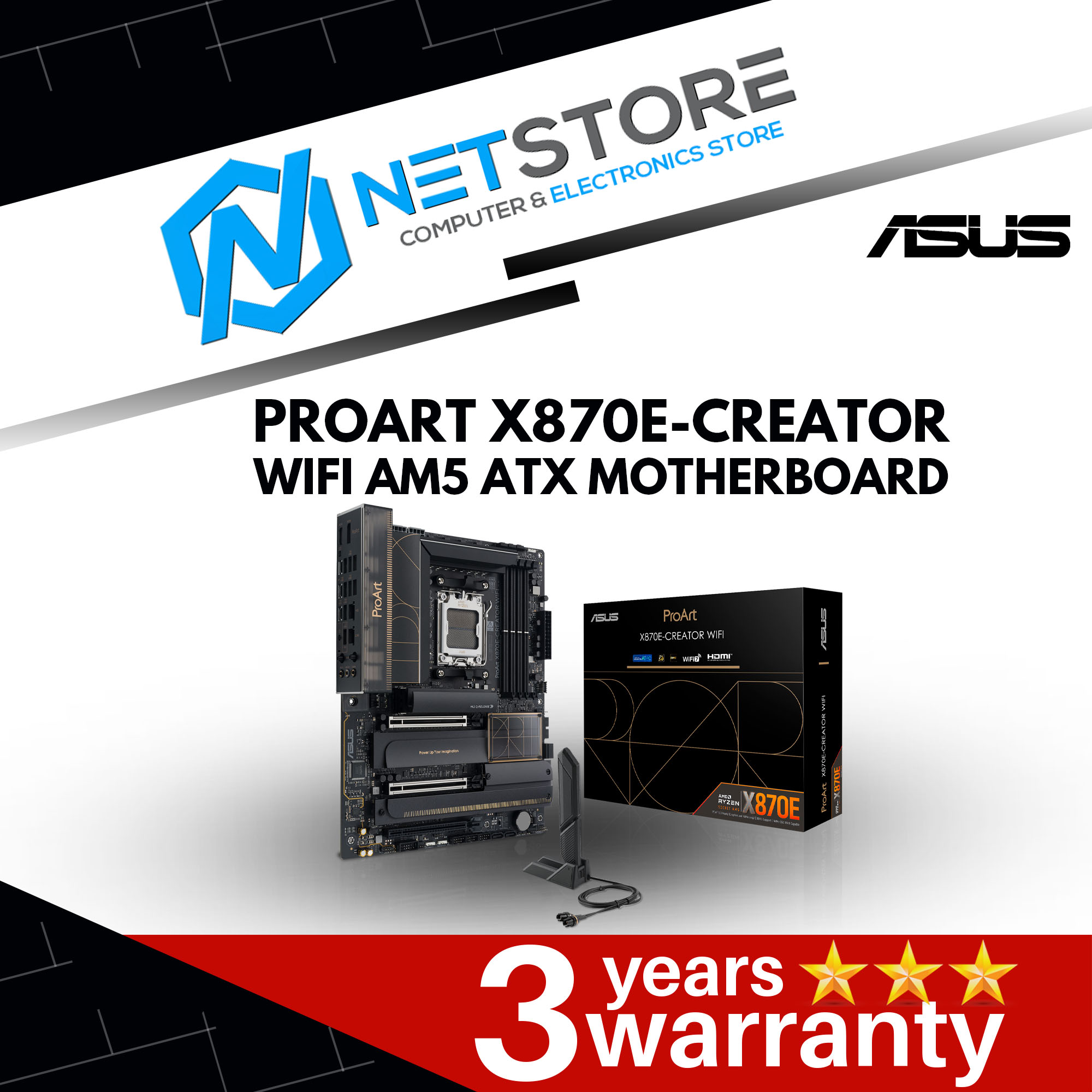 ASUS PROART X870E-CREATOR WIFI AM5 ATX MOTHERBOARD - 90MB1IG0-M0UAY0