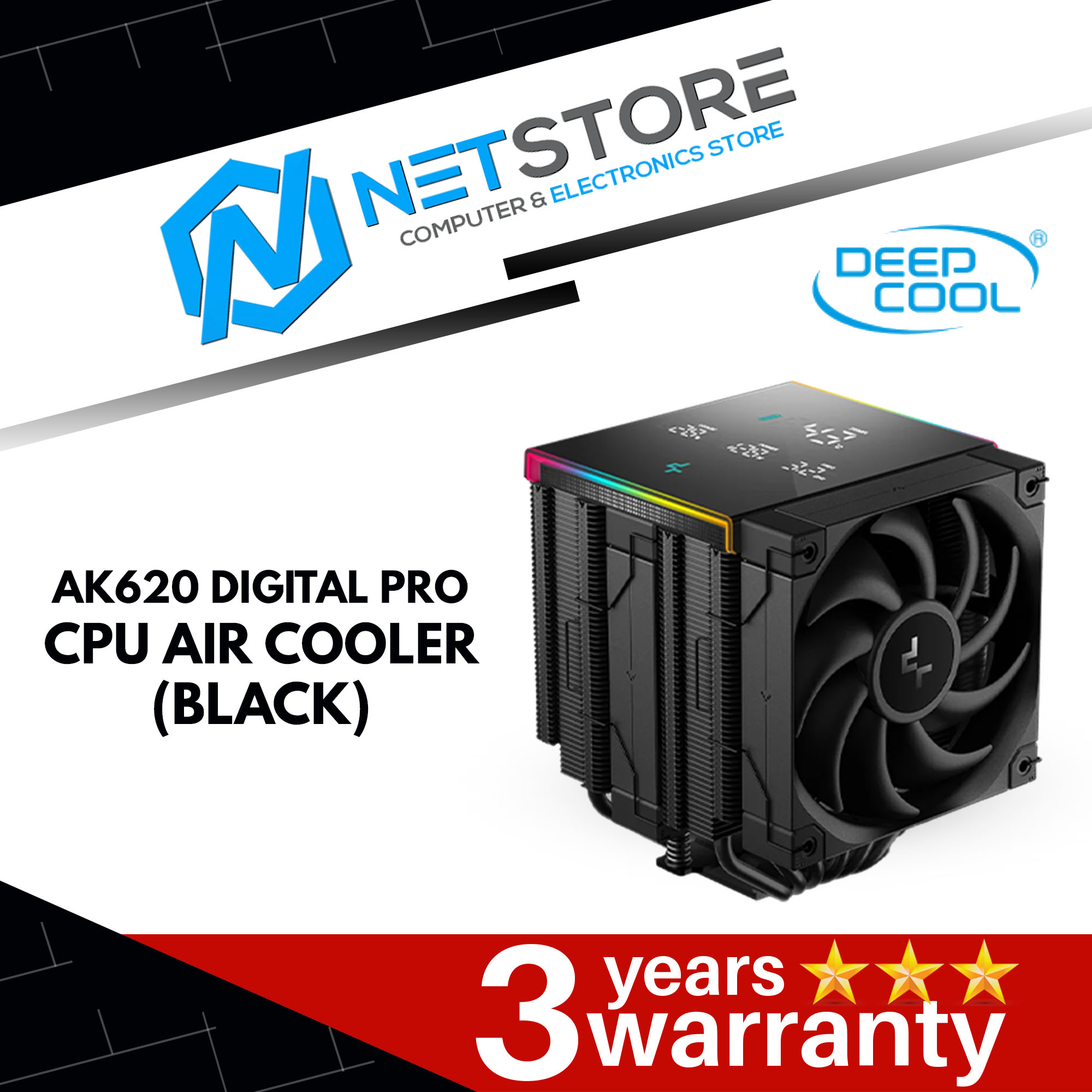 Deepcool AK620 Digital Pro CPU Cooler - Black - R-AK620-BKAPMN-G