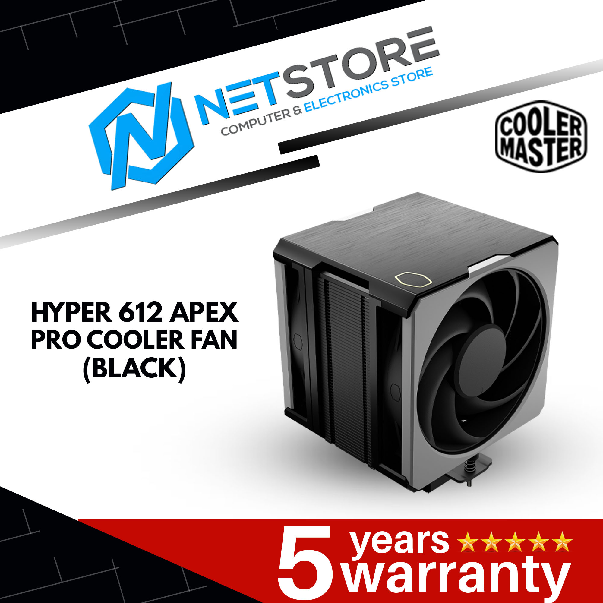 COOLER MASTER HYPER 612 APEX PRO COOLER FAN (BLACK / WHITE)