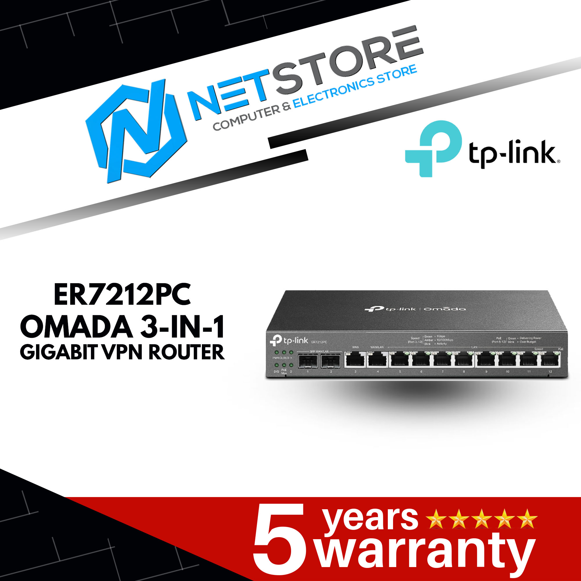 TP-LINK ER7212PC OMADA 3-IN-1 GIGABIT VPN ROUTER