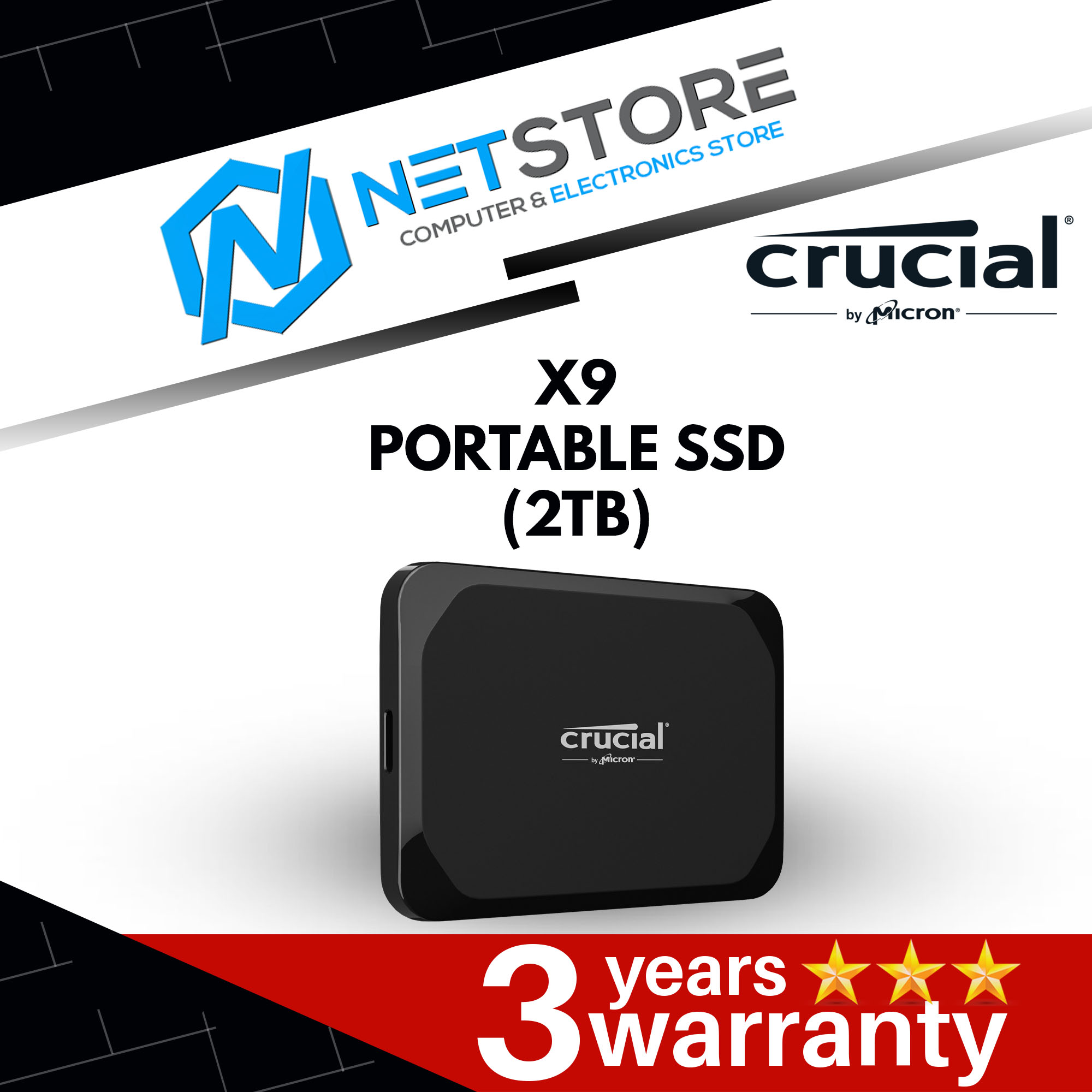 CRUCIAL X9 PORTABLE SSD (1TB, 2TB, 4TB)