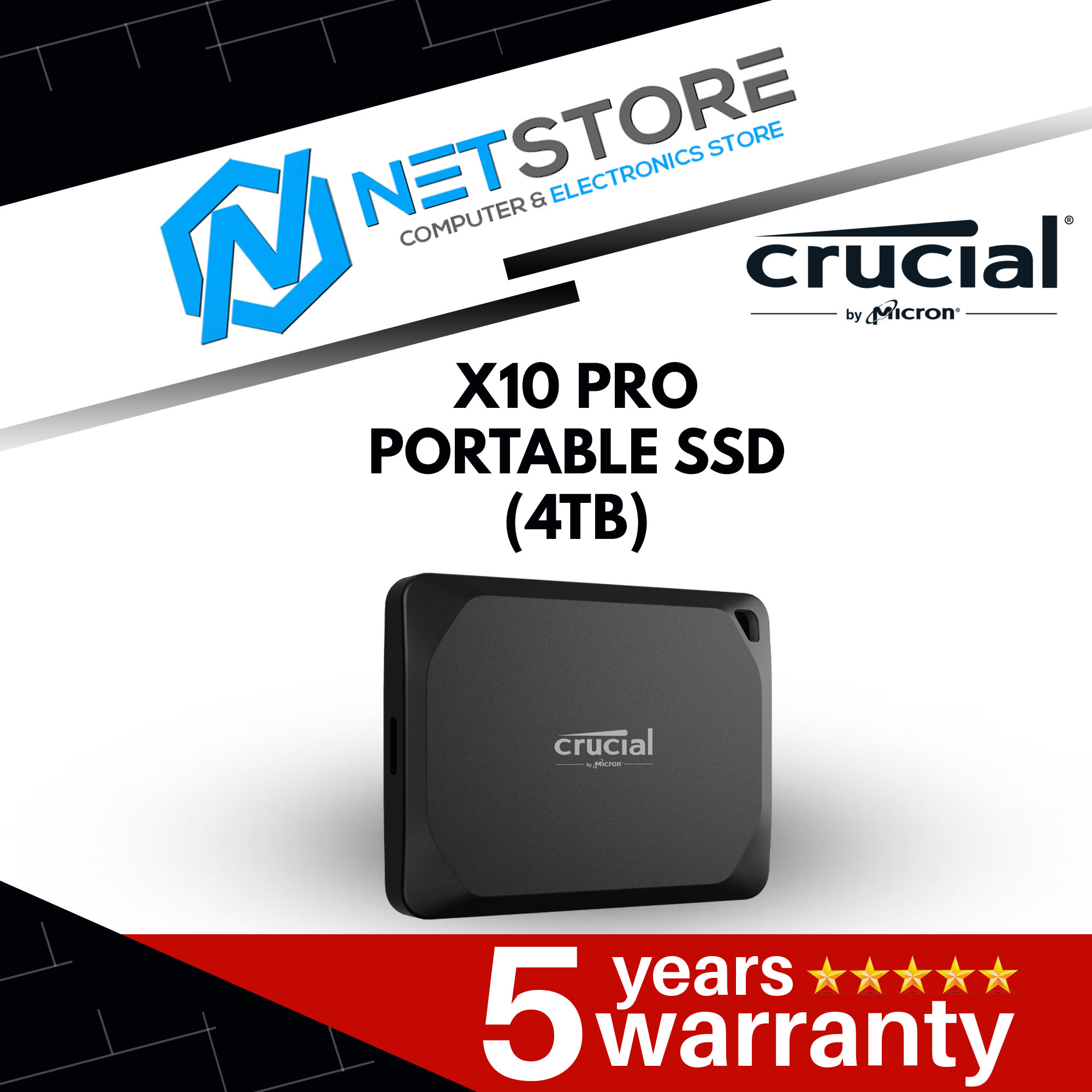 CRUCIAL X10 PRO PORTABLE SSD (1TB, 2TB, 4TB)