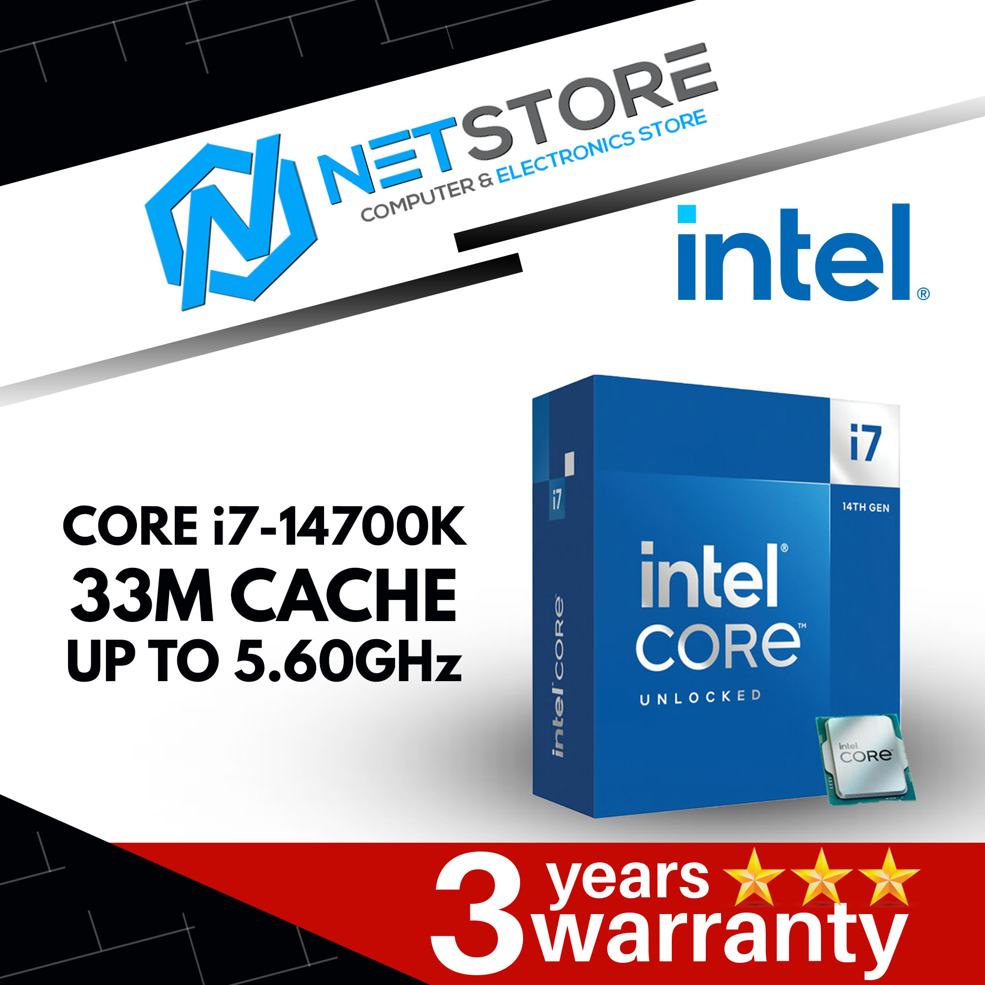 INTEL CORE i7-14700K 33M CACHE, UP TO 5.60GHz PROCESSOR - BX8071514700K