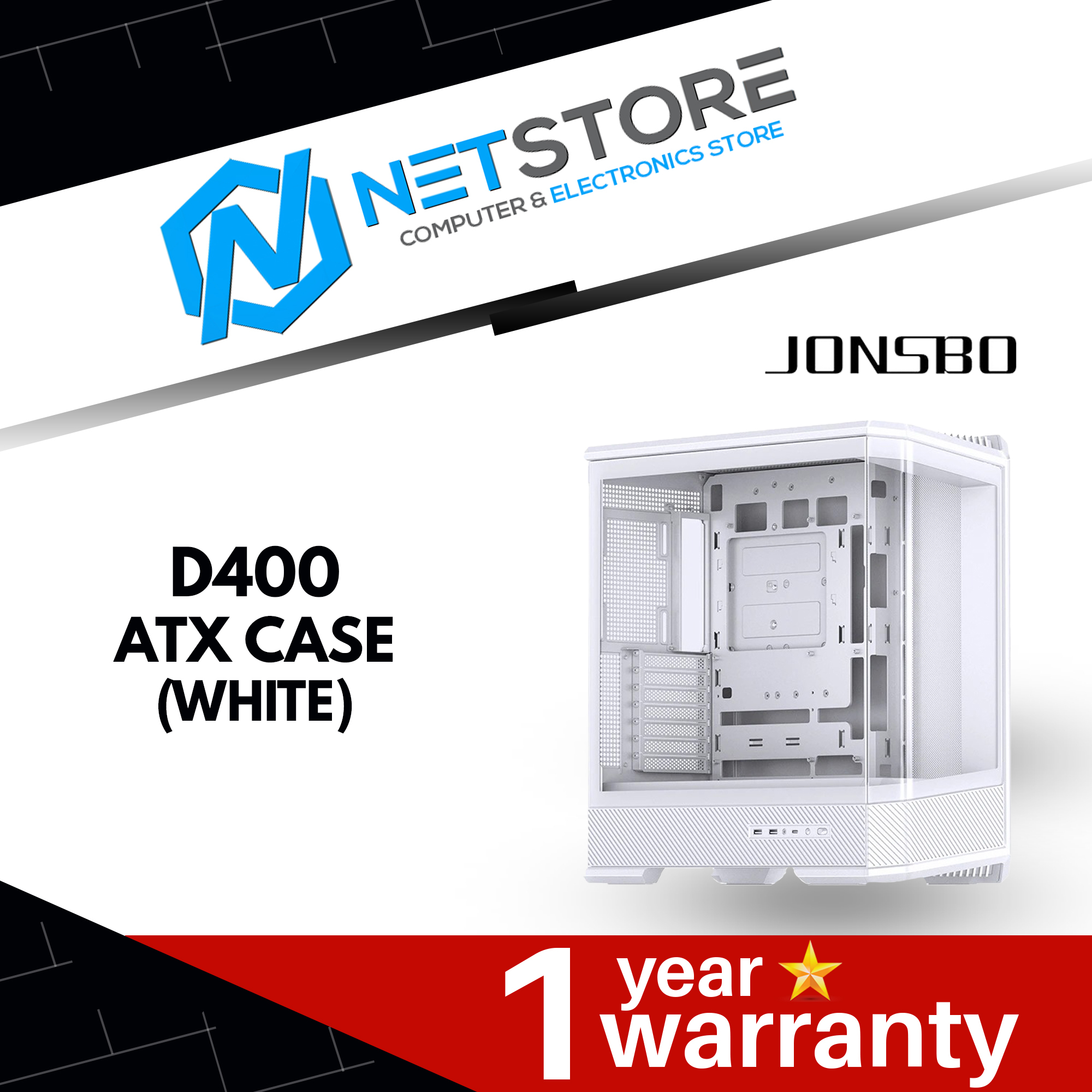 JONSBO D400 ATX CASE - (BLACK | WHITE)