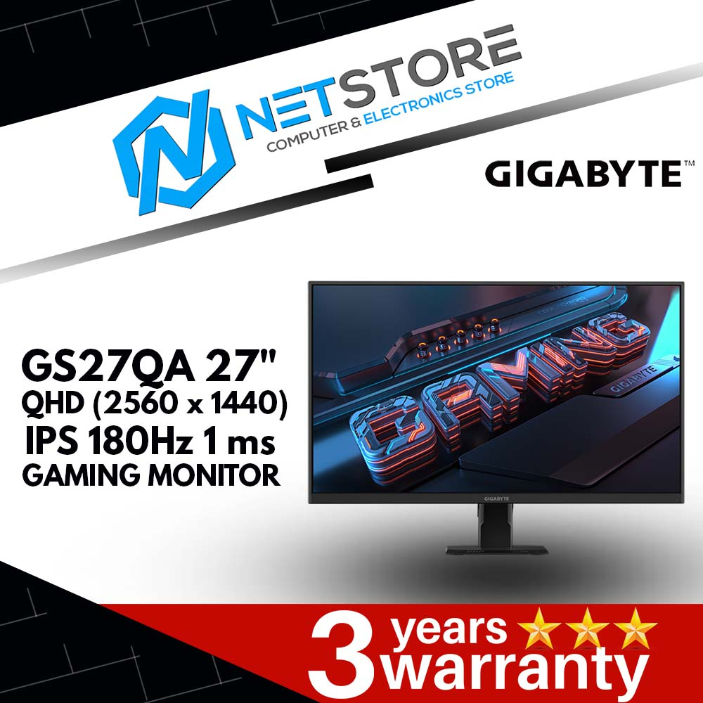 GIGABYTE GS27QA 27" QHD 180Hz 1 ms GAMING MONITOR - GS27QA
