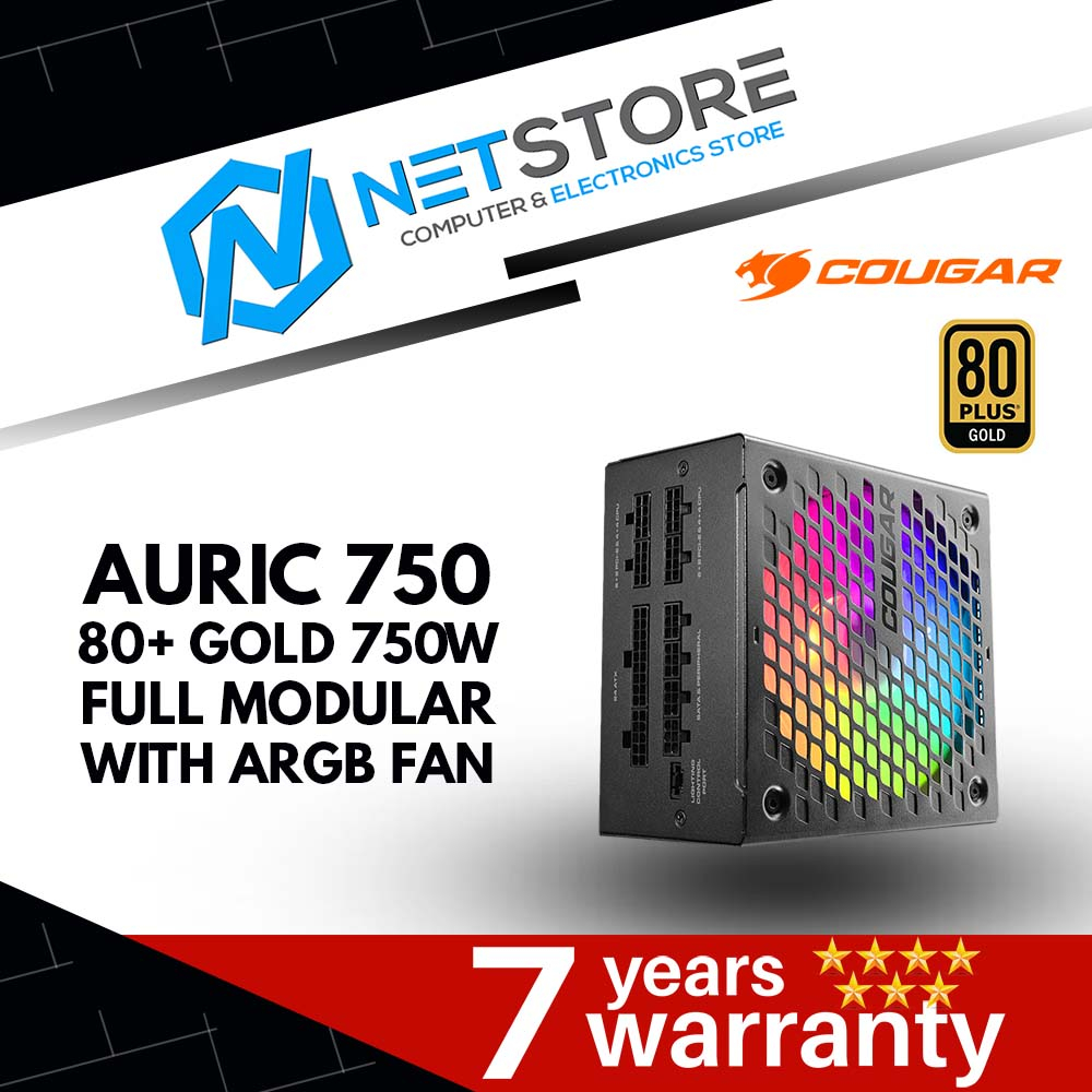 COUGAR AURIC 750 80+ GOLD 750W FULL MODULAR WITH ARGB FAN- CGR GA-750