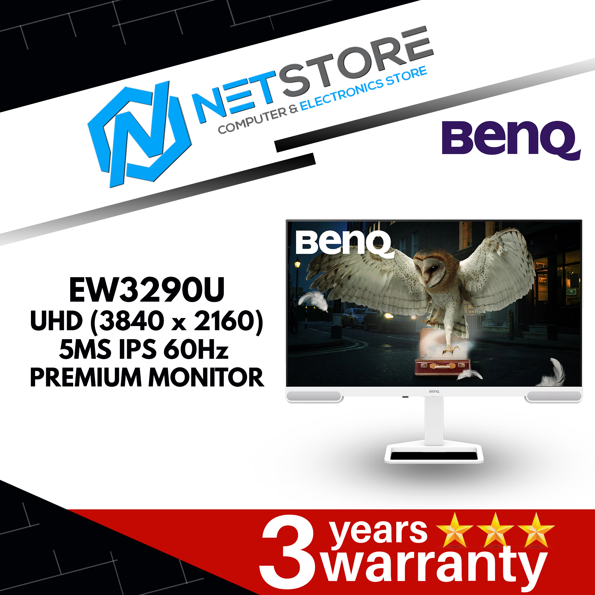 BENQ EW3290U 4K UHD USB-C ERGONOMIC PREMIUM MONITOR - 9H.LN4LJ.LBP