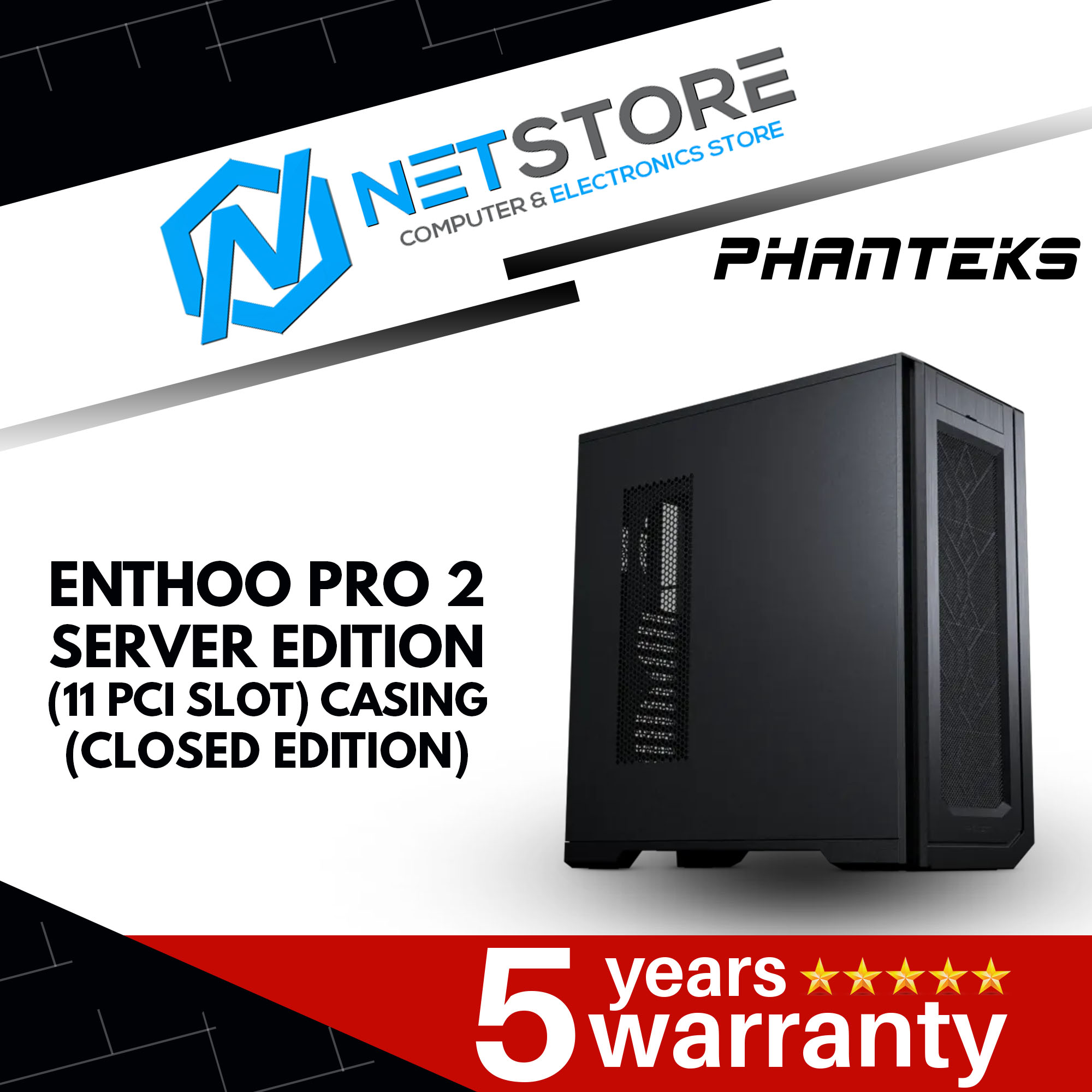 PHANTEKS ENTHOO PRO 2 SERVER EDITION (11 PCI SLOT) CASING (CLOSED EDITION) - PH-ES620PC_BK02