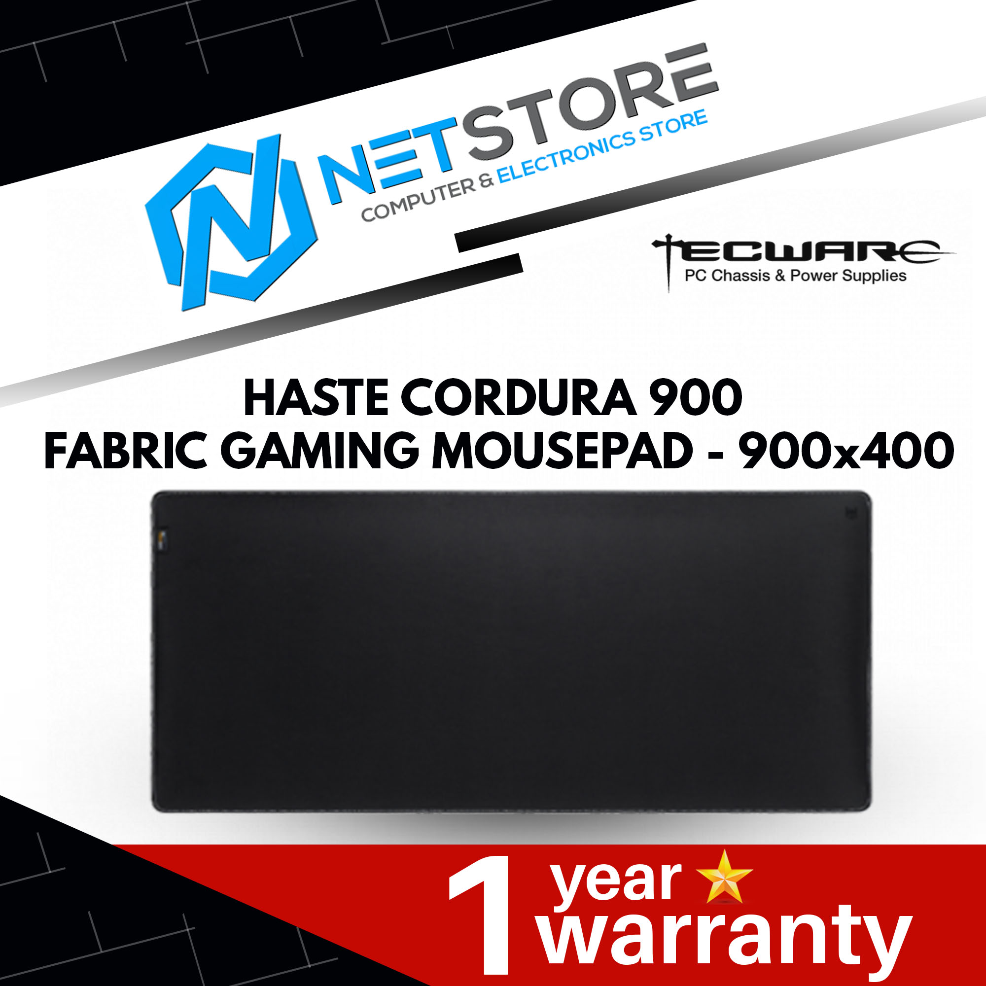 TECWARE HASTE CORDURA 900 FABRIC GAMING MOUSEPAD - 900x400 - TWAC-HSCDR900