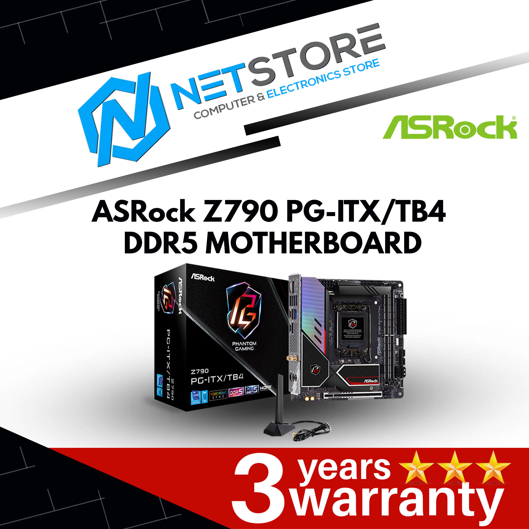 ASROCK Z790 PG-ITX/TB4 DDR5 MINI-ITX MOTHERBOARD