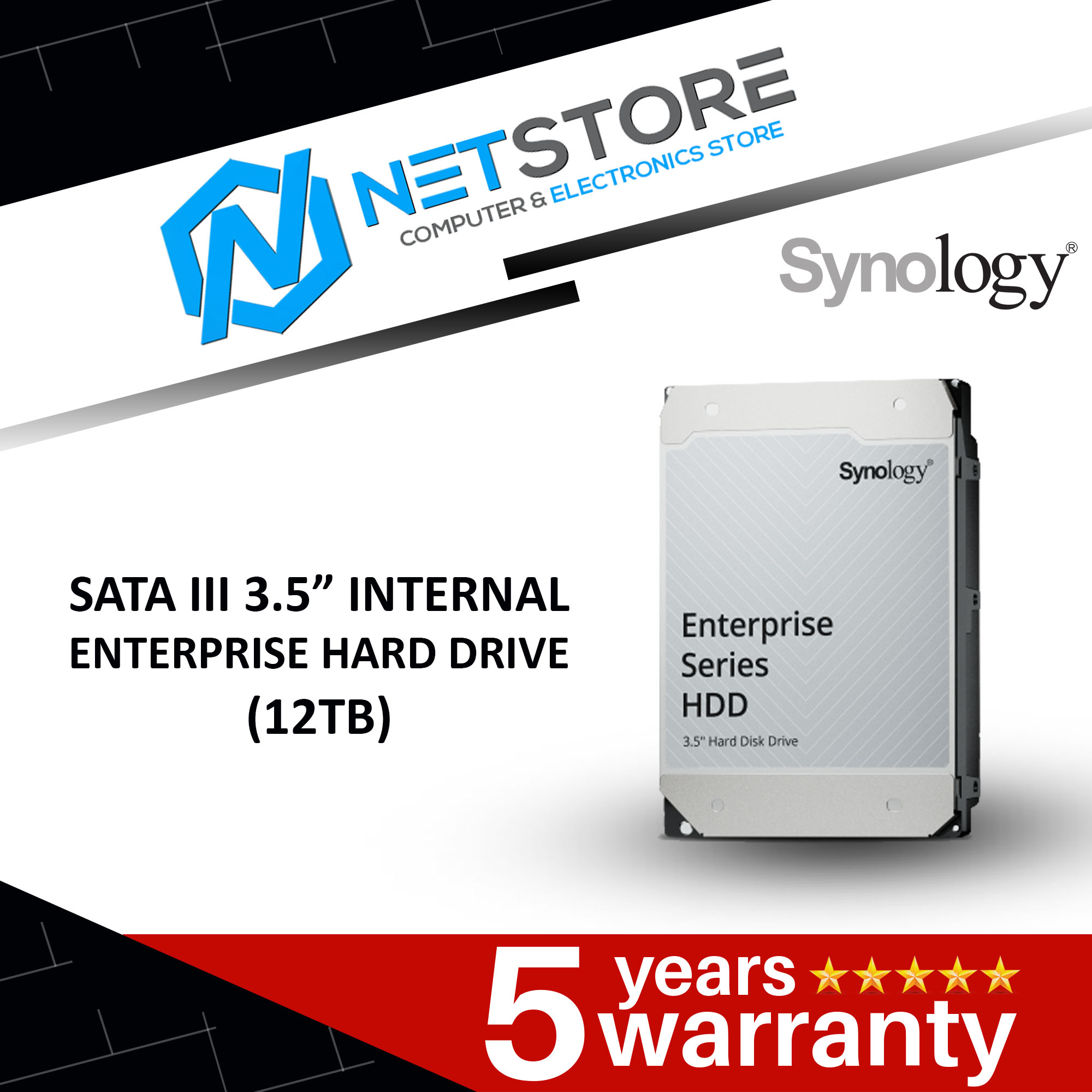 SYNOLOGY SATA III 3.5” INTERNAL ENTERPRISE HARD DRIVE (4TB, 8TB, 12TB, 16TB, 18TB)