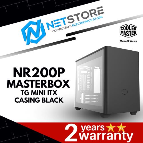 COOLER MASTER MASTERBOX NR200P TG MINI ITX CASING (BLACK)  - MCB-NR200P-KGNN-S00