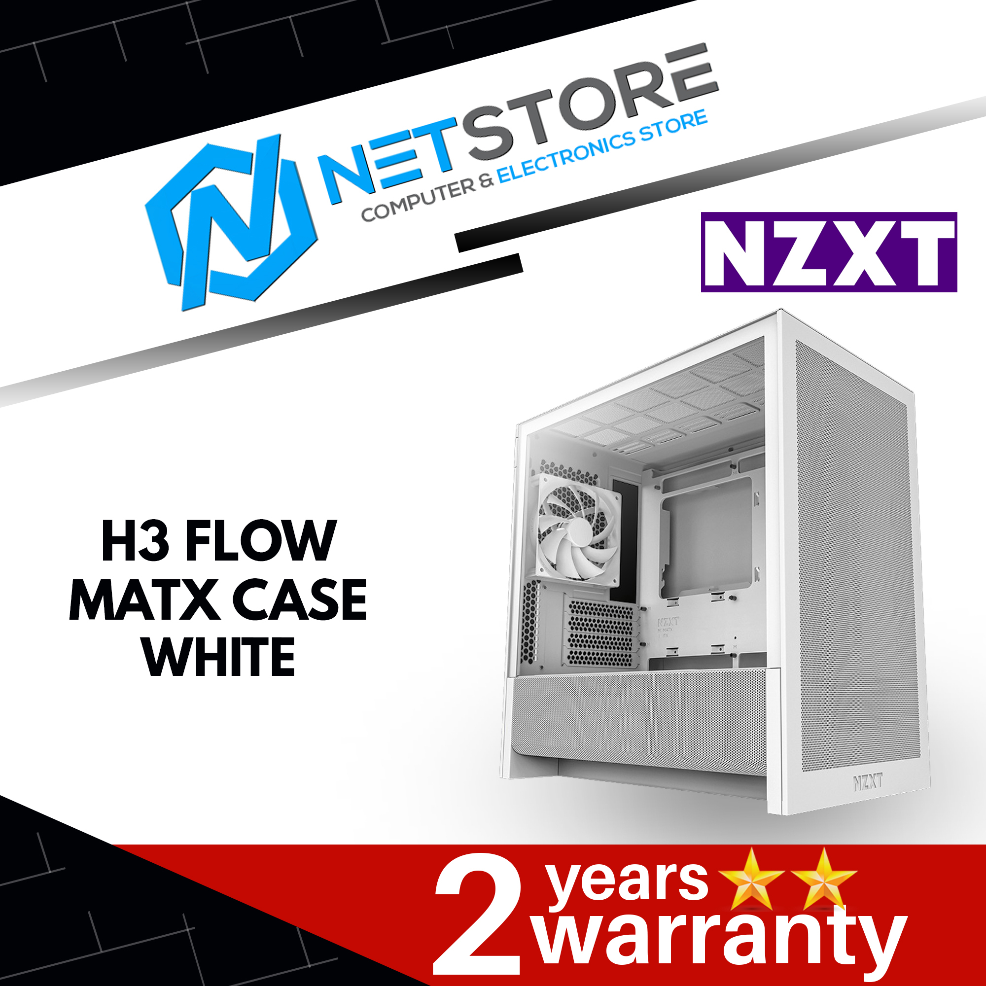 NZXT H3 FLOW (2025) - (BLACK l WHITE)