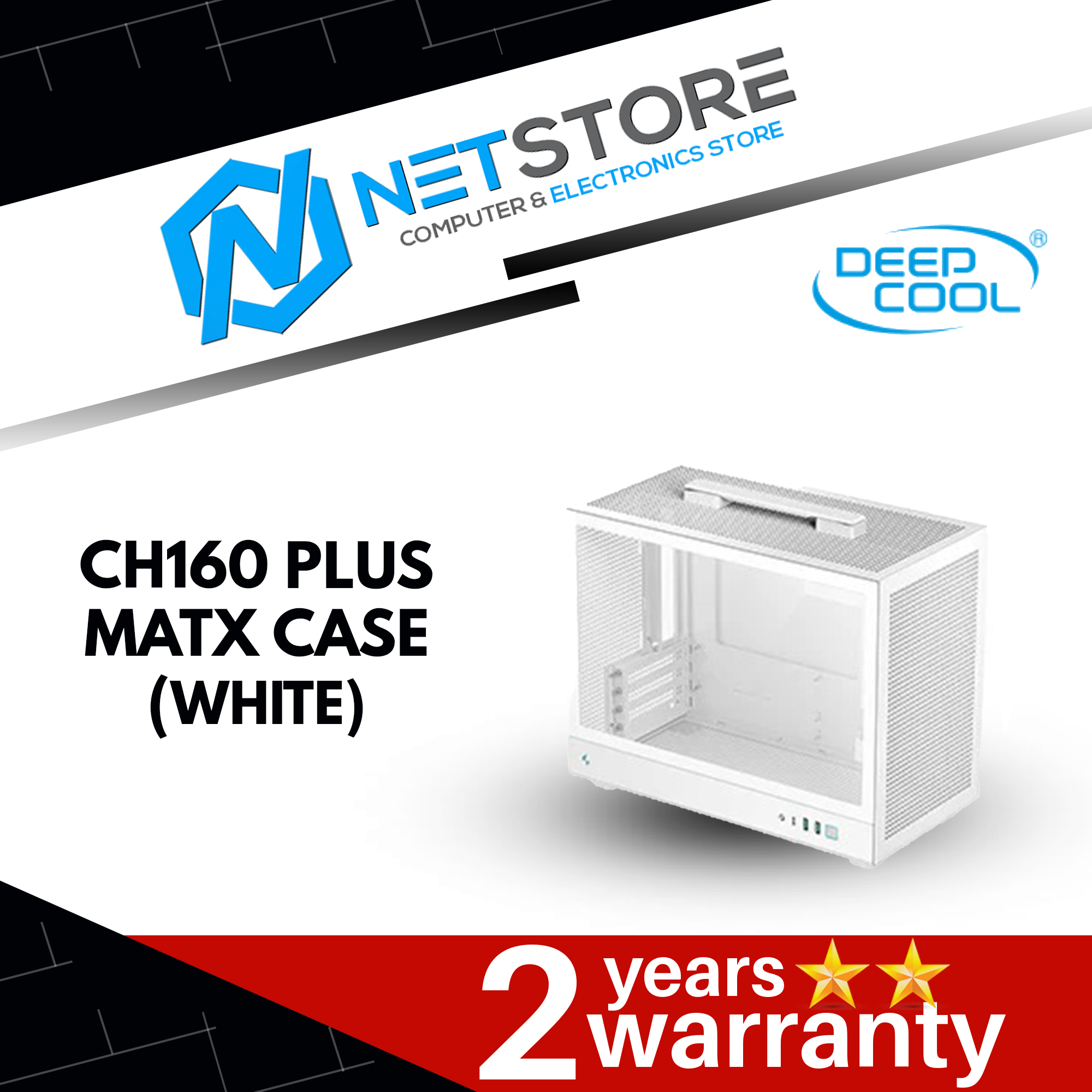 DEEPCOOL CH160 PLUS MATX CASE - (BLACK | WHITE)