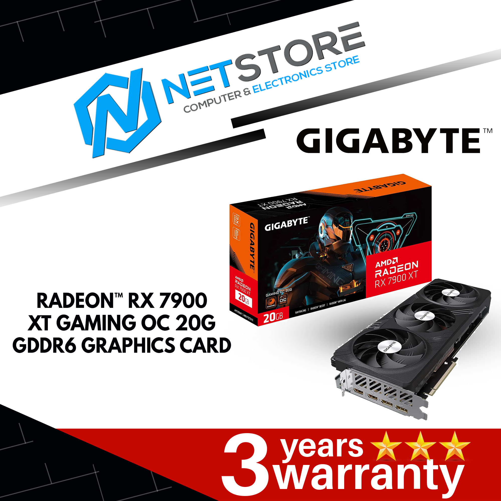 GIGABYTE Radeon™ RX 7900 XT GAMING OC 20G GRAPHIC CARD - GV-R79XTGAMING OC-20GD