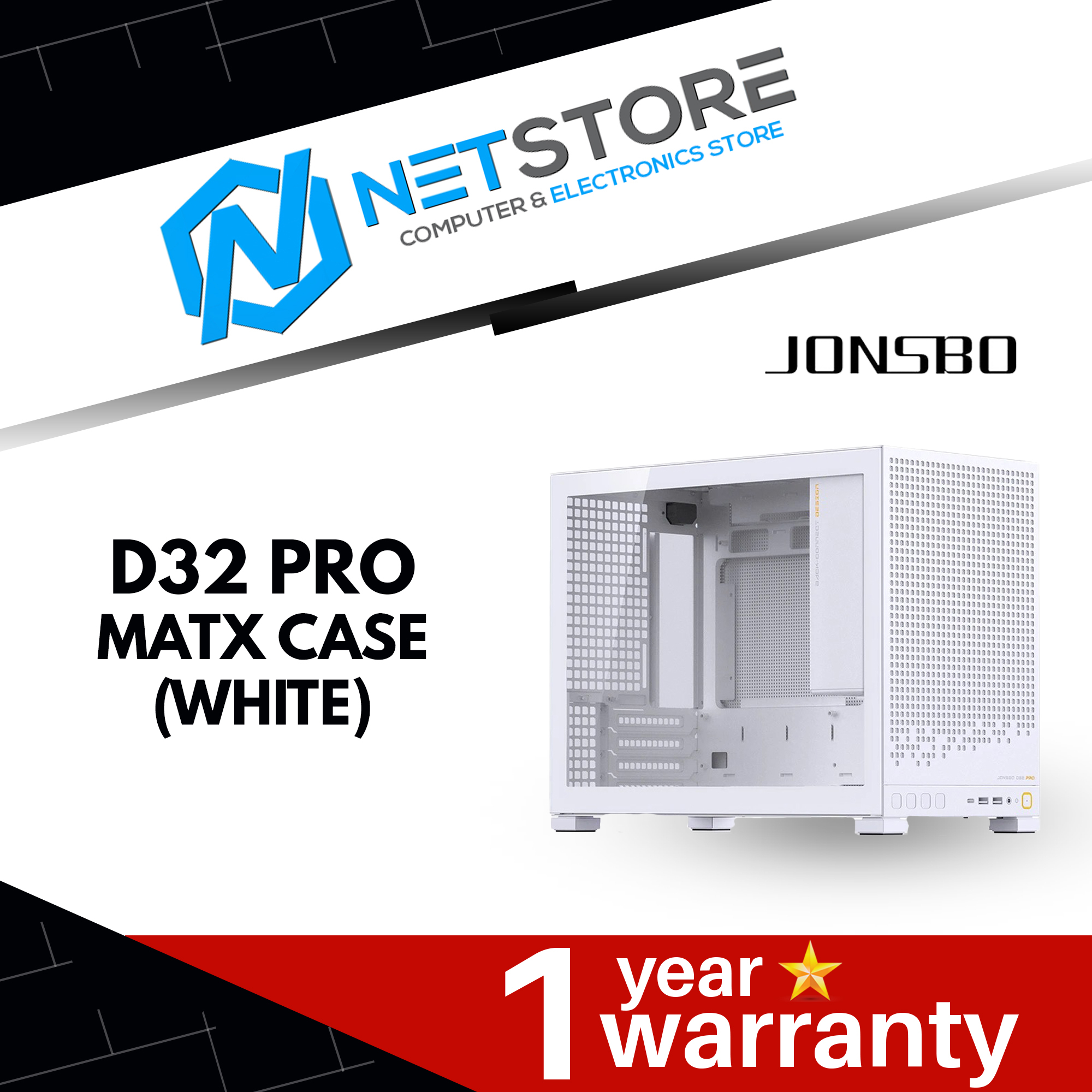 JONSBO D32 PRO MATX CASE - (BLACK | WHITE)