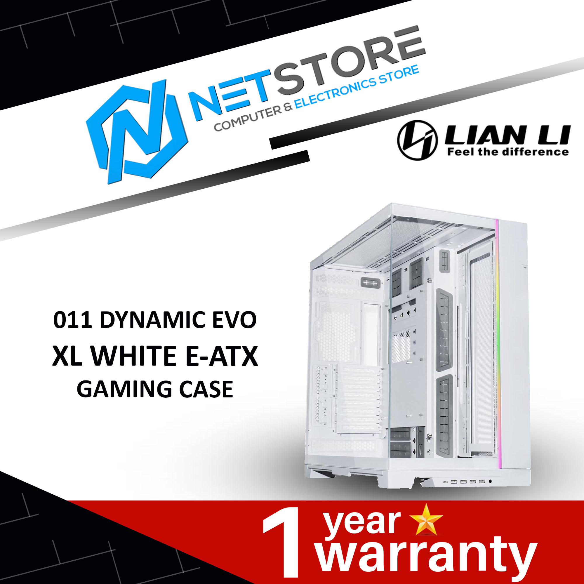LIAN LI 011 DYNAMIC EVO XL WHITE E-ATX GAMING CASE - O11DEXL-W