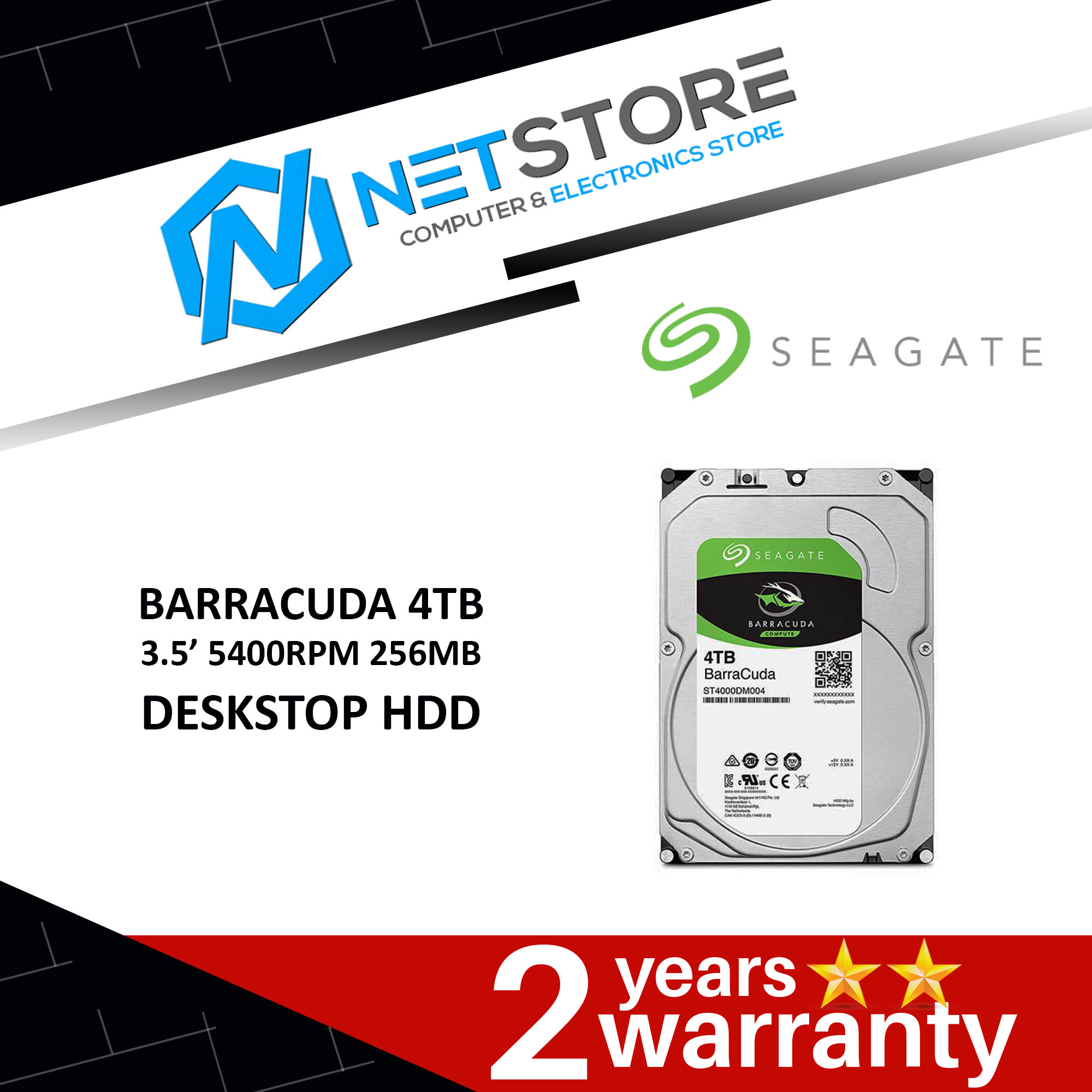 SEAGATE BARRACUDA 1TB | 2TB | 4TB 3.5’ Desktop Internal Hard Drive