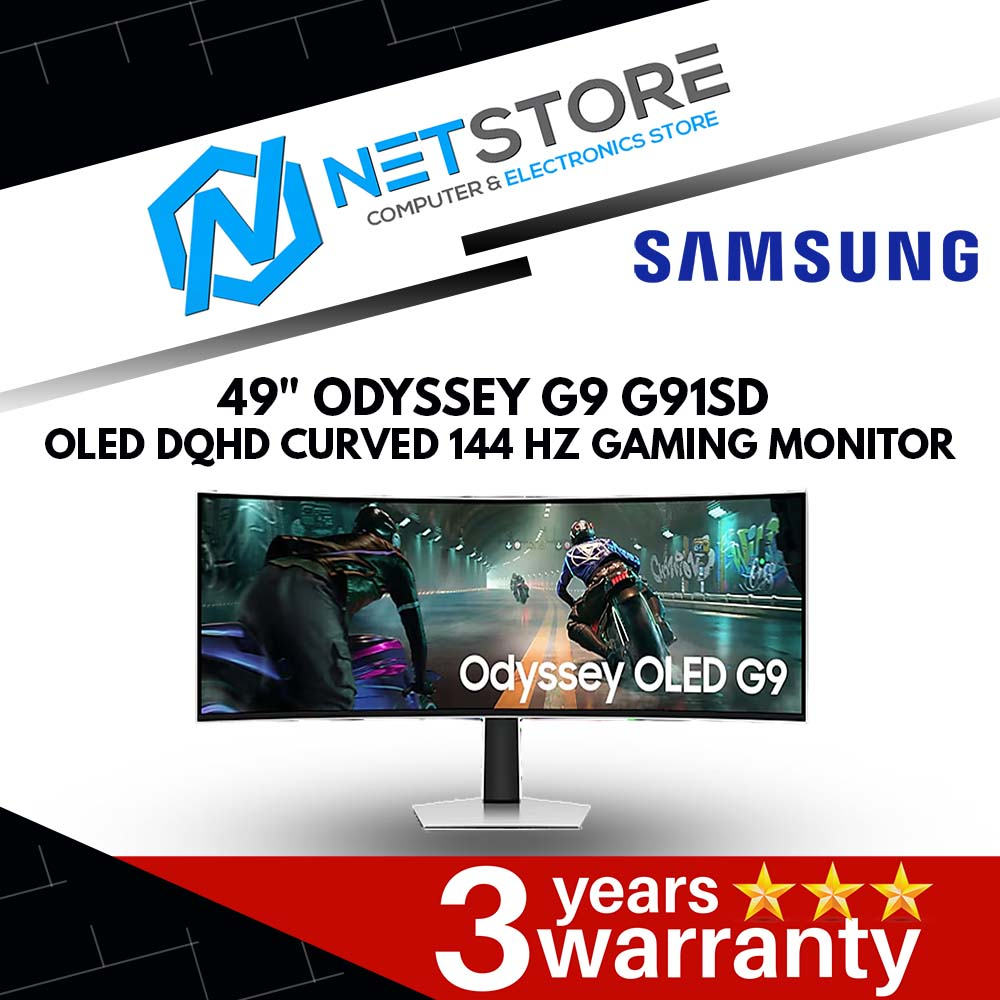 SAMSUNG 49" ODYSSEY G9 G91SD OLED DQHD CURVED 144 HZ GAMING MONITOR - LS49DG910SEXXS