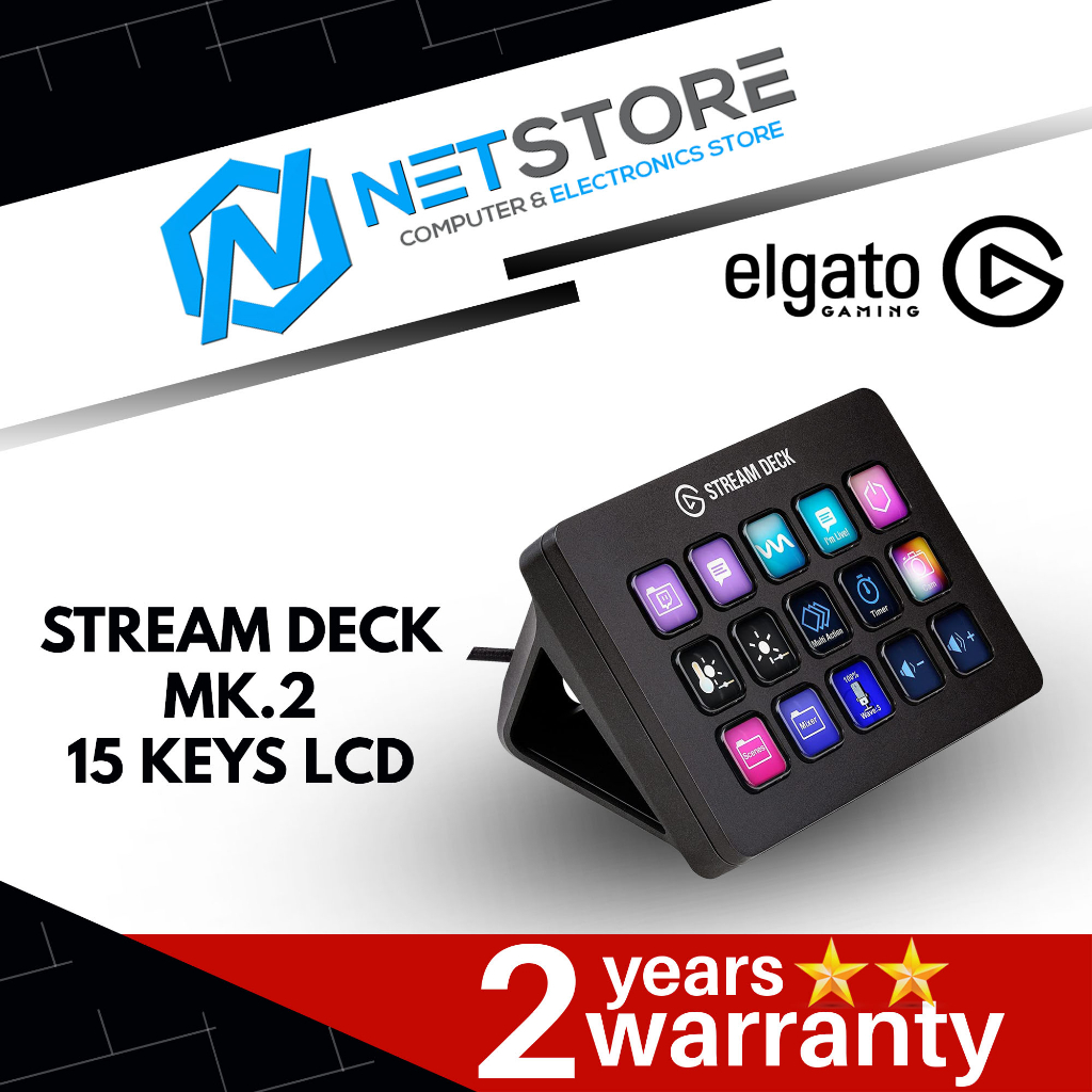 Elgato Stream Deck MK.2 - Live Content Creation Controller with 15 Keys LCD (StreamDeck) - 10GBA9901