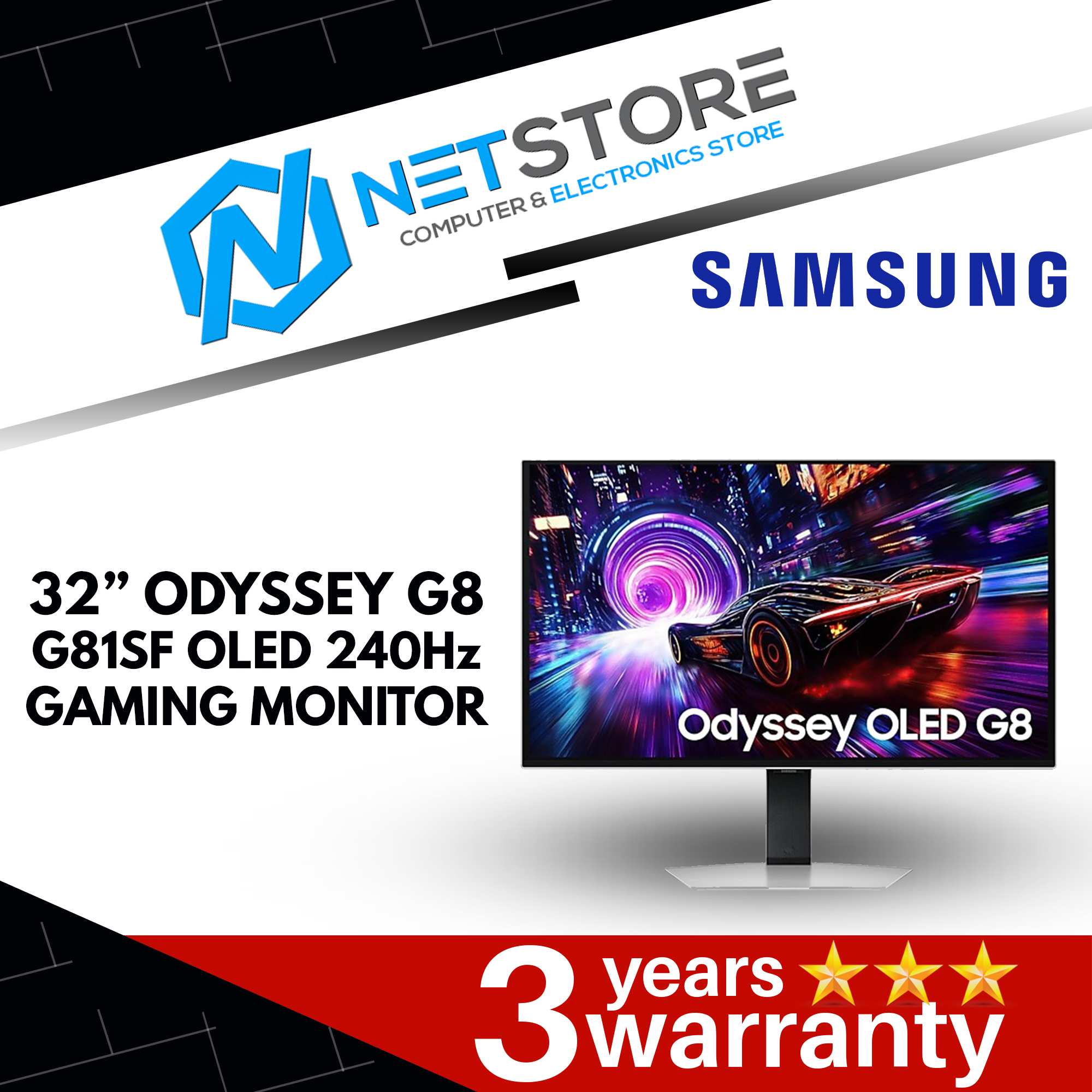 SAMSUNG 32" ODYSSEY G8 G81SF OLED UHD 240Hz GAMING MONITOR  - LS32FG812SEXXS