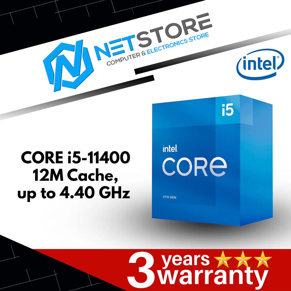 INTEL CORE i5-11400 11th GENERATION DESKTOP PROCESSOR 12M Cache, up to 4.40 GHz -  BX8070811400